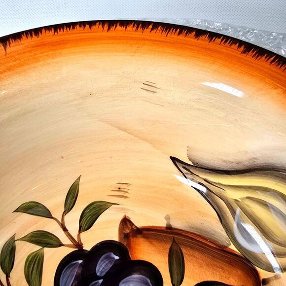 Set of 2 Inspired By Tuscany Bowl Olive and Garlic Motif 8” Mediterranean - Picture 9 of 9